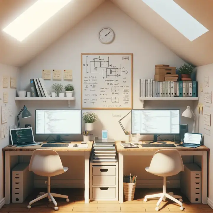 minimalist programmers workspace